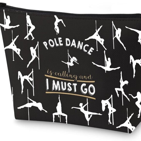 Pole Dance Makeup Bag - Pole Dance Gift with Zipper Pouch Cosmetic Bag - Picture 1 of 7